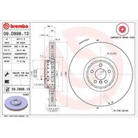 Brembo Front Brake Rotors Set 09.D898.13