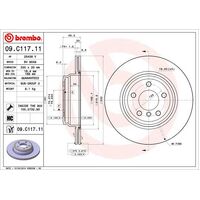 Brembo Rear Brake Rotors Set 09.C117.11