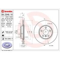 Brembo Front Brake Rotors Set 09.C349.11