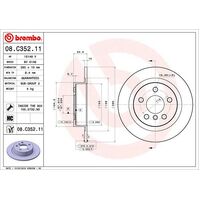 Brembo Rear Brake Rotors Set 08.C352.11