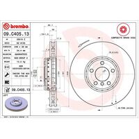 Brembo Front Brake Rotors Set 09.C405.13