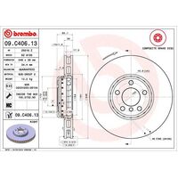 Brembo Front Brake Rotors Set 09.C406.13