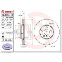 Brembo Front Brake Rotors Set 09.C350.11