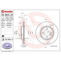Brembo Front Brake Rotors Set 09.8655.21