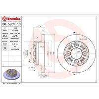 Brembo Rear Brake Rotors Set 08.5952.10