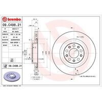 Brembo Rear Brake Rotors Set 09.C498.21
