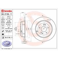 Brembo Rear Brake Rotors Set 08.E139.11