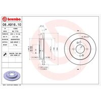 Brembo Rear Brake Rotors Set 08.A916.10