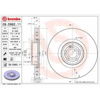 Brembo Front Brake Rotors Set 09.D982.11