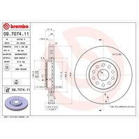 Brembo Front Brake Rotors Set 09.7074.11