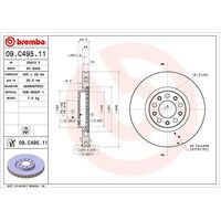 Brembo Front Brake Rotors Set 09.C495.11