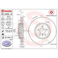 Brembo Front Brake Rotors Set 09.C408.13