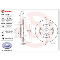 Brembo Front Brake Rotors Set 09.D208.11