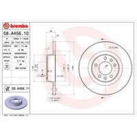 Brembo Rear Brake Rotors Set 08.A456.11