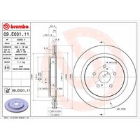 Brembo Rear Brake Rotors Set 09.E031.11