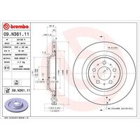 Brembo Rear Brake Rotors Set 09.N361.11