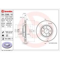 Brembo Front Brake Rotors Set 09.C285.11