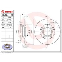 Brembo Rear Brake Rotors Set 08.C241.20