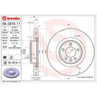 Brembo Front Brake Rotors Set 09.C819.11