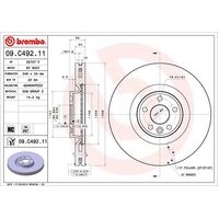 Brembo Front Brake Rotors Set 09.C492.11