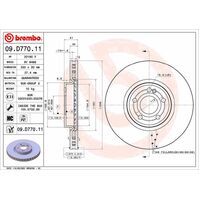 Brembo Front Brake Rotors Set 09.D770.11