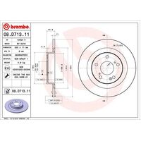 Brembo Rear Brake Rotors Set 08.D713.11