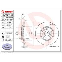 Brembo Front Brake Rotors Set 09.A727.21