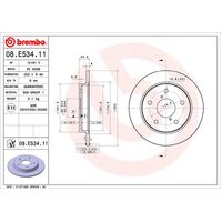 Brembo Rear Brake Rotors Set 08.E534.11