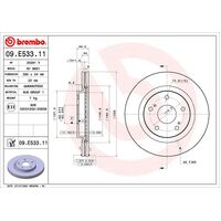 Brembo Front Brake Rotors Set 09.E533.11