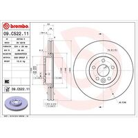 Brembo Front Brake Rotors Set 09.C522.11