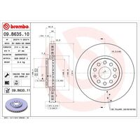 Brembo Front Brake Rotors Set 09.B635.11