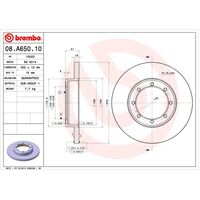 Brembo Rear Brake Rotors Set 08.A650.10