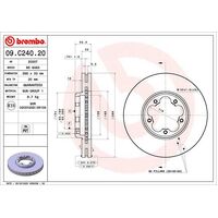 Brembo Front Brake Rotors Set 09.C240.20