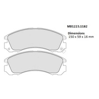 Malko Front Brake Pads Set MB1223.1182 DB1223