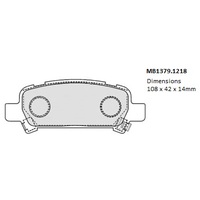 Malko Rear Brake Pads Set MB1379.1218 DB1379