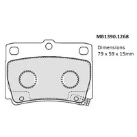 Malko Rear Brake Pads Set MB1390.1268 DB1390