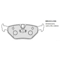 Malko Rear Brake Pads Set MB1415.1306 DB1415