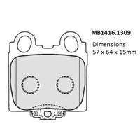 Malko Rear Brake Pads Set MB1416.1309 DB1416