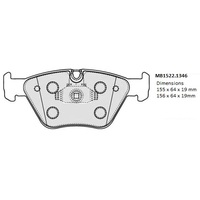 Malko Front Brake Pads Set MB1522.1346 DB1522