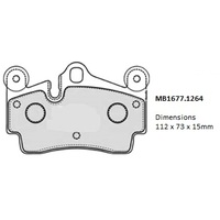Malko Rear Brake Pads Set MB1677.1264 DB1677