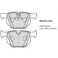 Malko Rear Brake Pads Set MB1694.1196 DB1694
