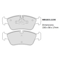 Malko Front Brake Pads Set MB1833.1190 DB1833