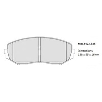 Malko Front Brake Pads Set MB1842.1335 DB1842