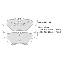 Malko Rear Brake Pads Set MB1858.1195 DB1858