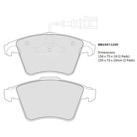 Malko Front Brake Pads Set MB1947.1209 DB1947