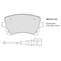 Malko Rear Brake Pads Set MB1956.1210 DB1956