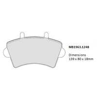Malko Front Brake Pads Set MB1963.1248 DB1963