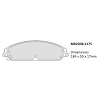 Malko Front Brake Pads Set MB2008.1175 DB2008