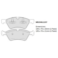 Malko Front Brake Pads Set MB2048.1207 DB2048