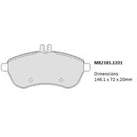 Malko Rear Brake Pads Set MB2181.1201 DB2181